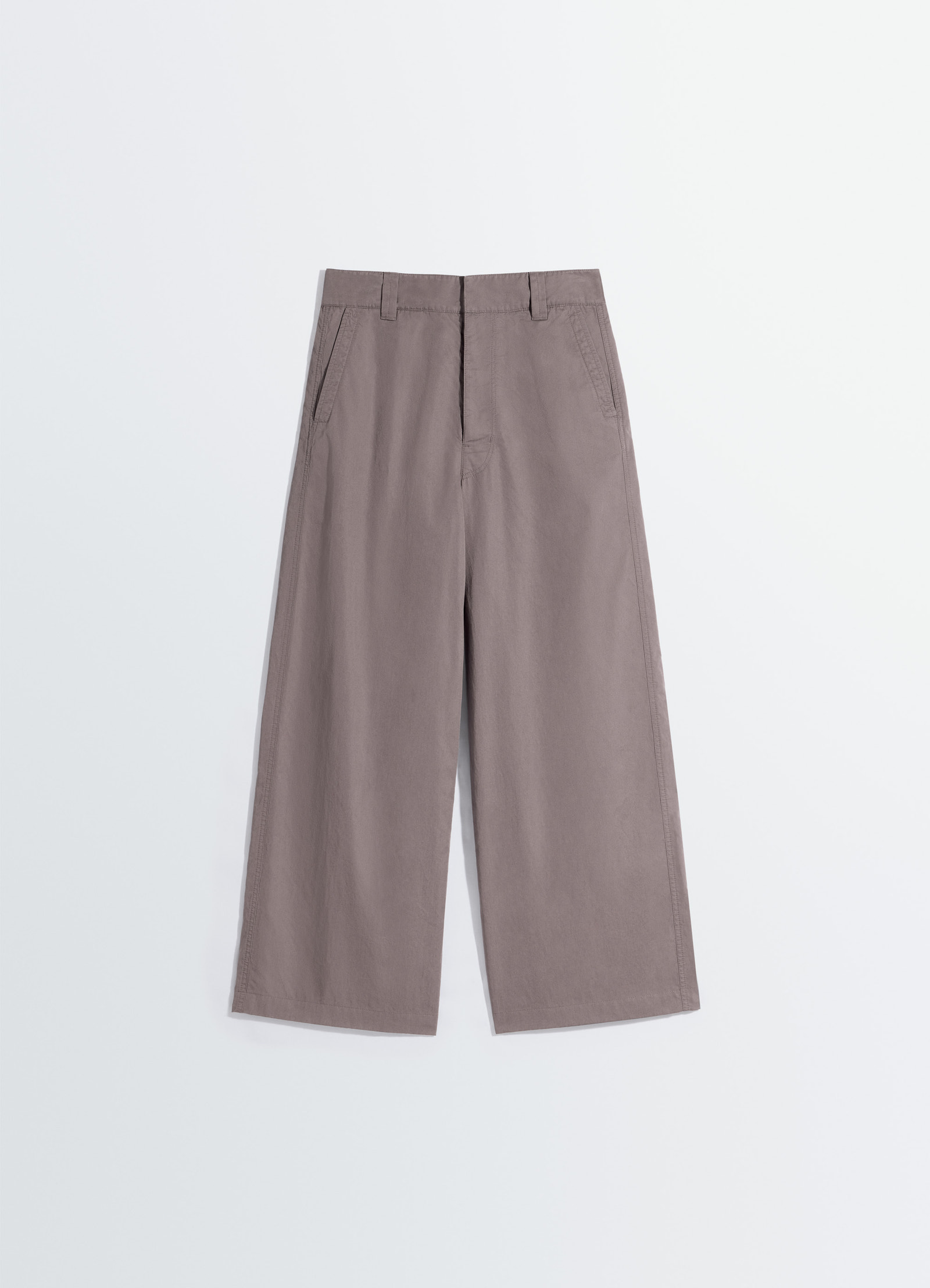 Straight fit pants in light cotton twill