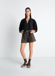 SHORTS EN SERGÉ DE COTON