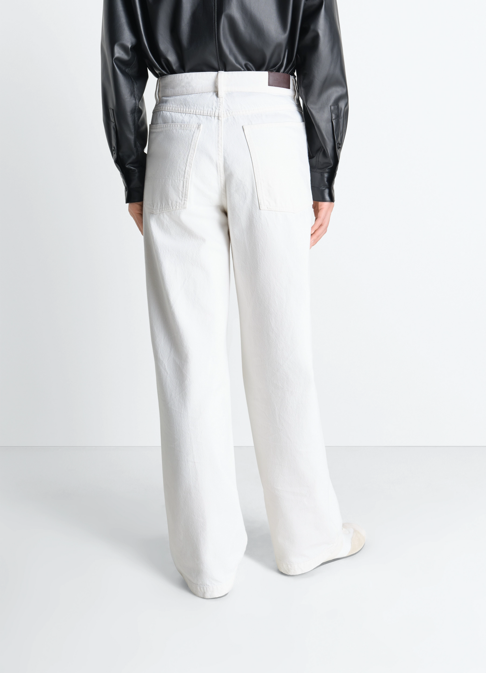 WIDE PANTS IN DENIM - Milk - Bleached Denim - Men | LEMAIRE WIDE PANTS IN DENIM - Milk - Bleached Denim - Men | LEMAIRE