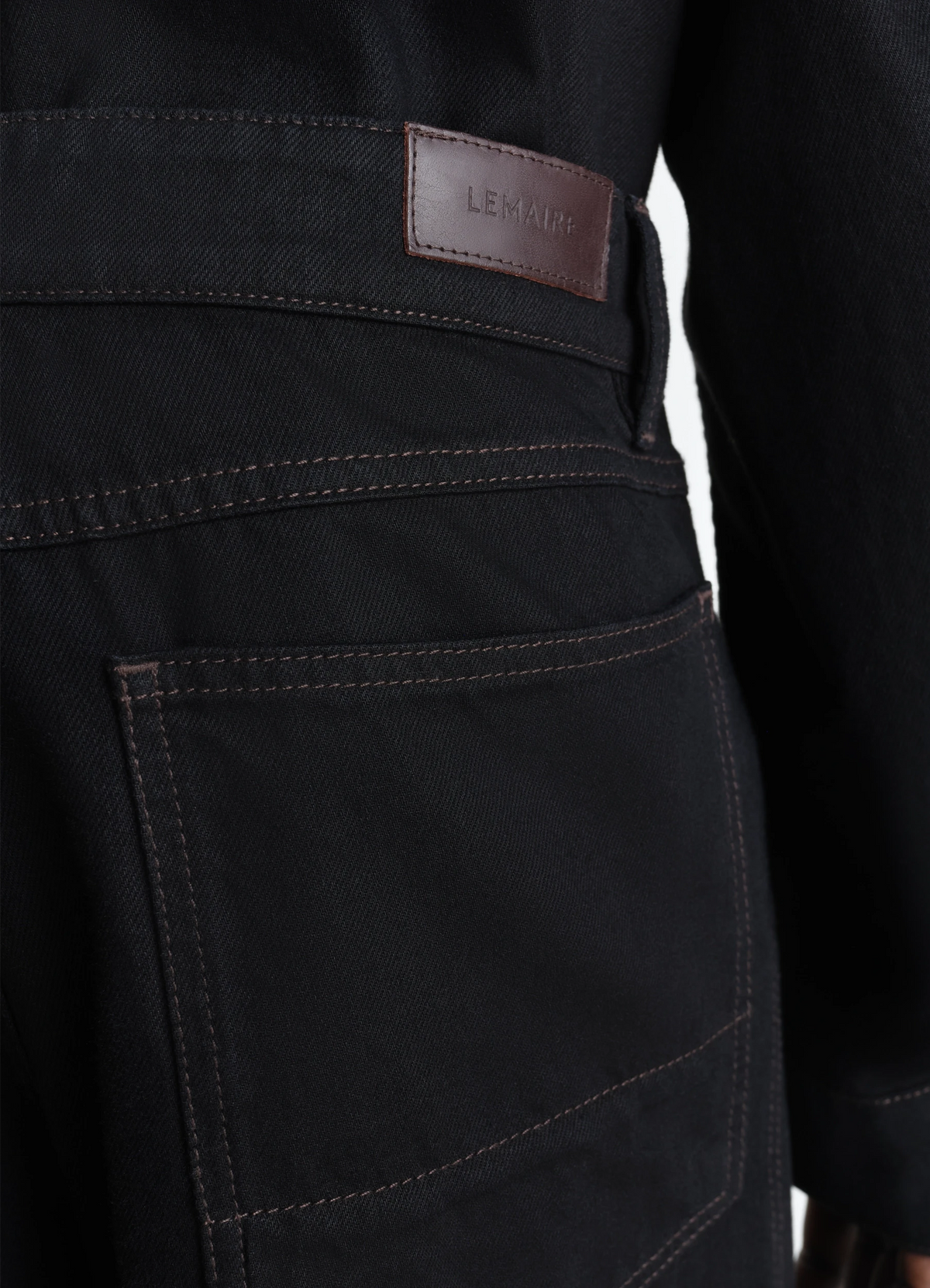 LEMAIRE ダークデニム ワイドパンツ Sサイズ デニムワイドパンツ - Black - ブラックデニム - メンズ | LEMAIRE