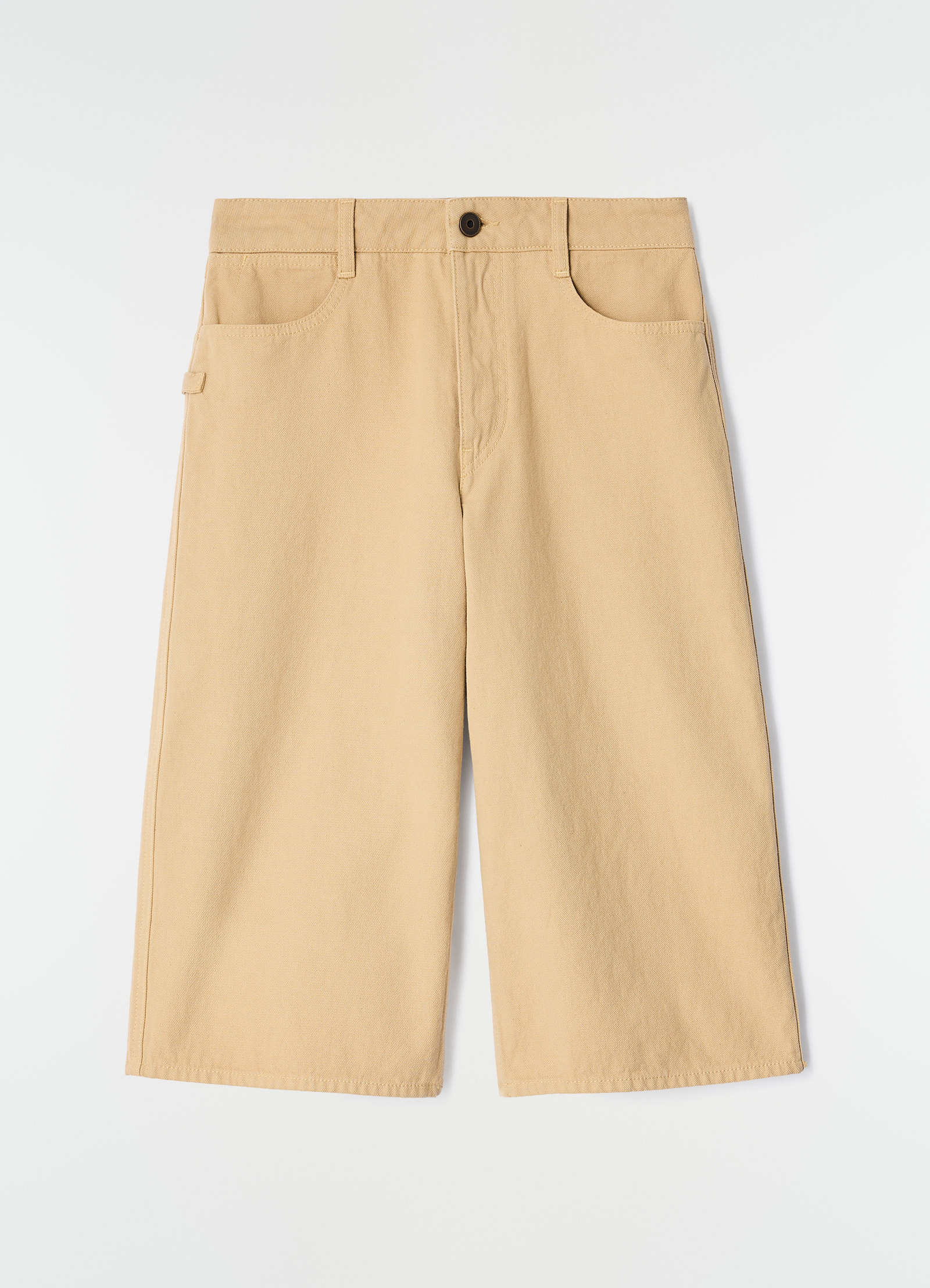 Five-pocket bermuda shorts in heavy garment-dyed broken twill