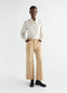 FLARED FIVE-POCKET PANTS IN HEAVY GARMENT-DYED BROKEN TWILL