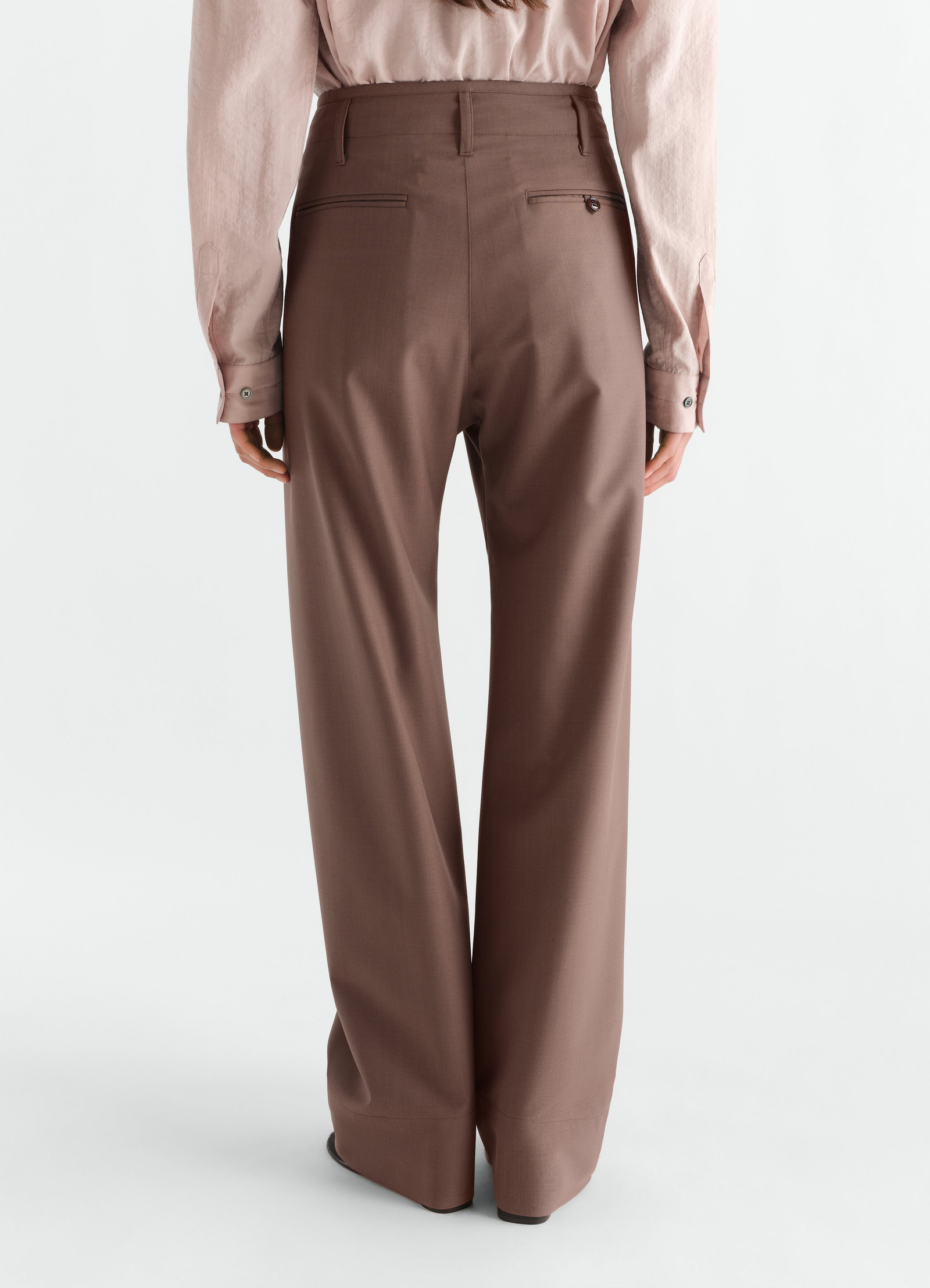 Baggy pants in tropical wool blend