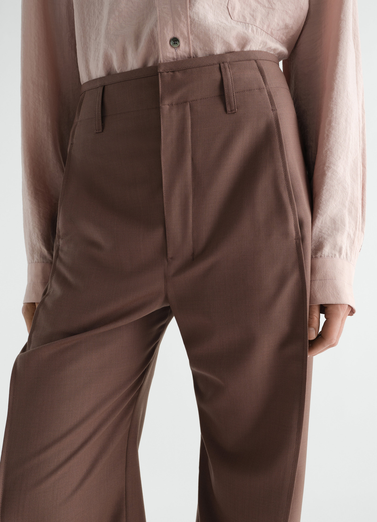 Baggy pants in tropical wool blend