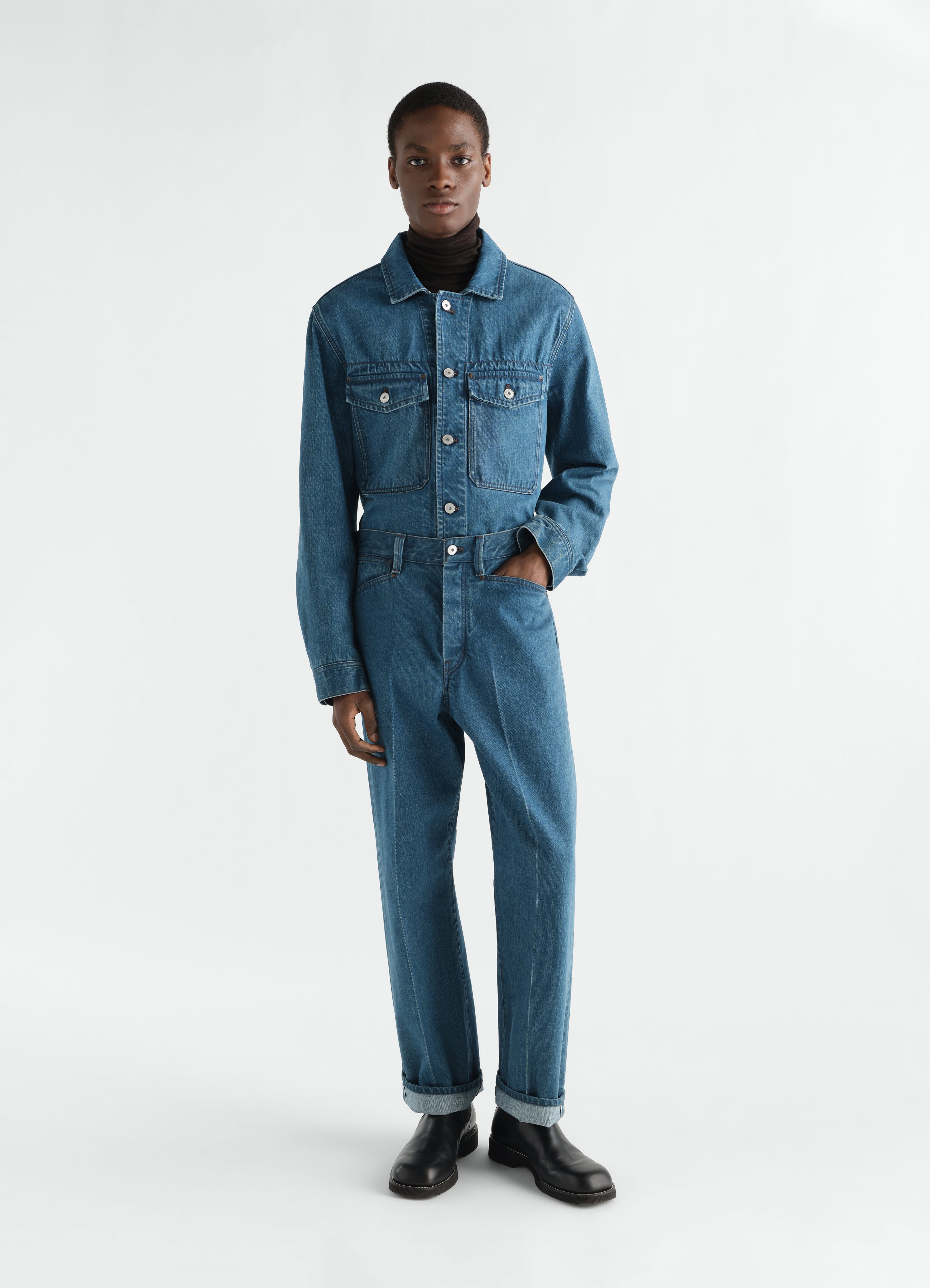 STRAIGHT FIVE-POCKET PANTS IN INDIGO SELVEDGE DENIM