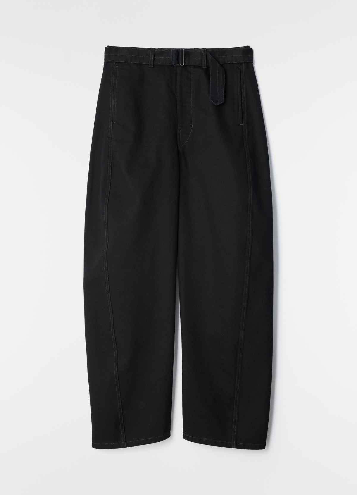 TWISTED BELTED PANTS IN DENIM - Black - Heavy Black Denim - Unisex 