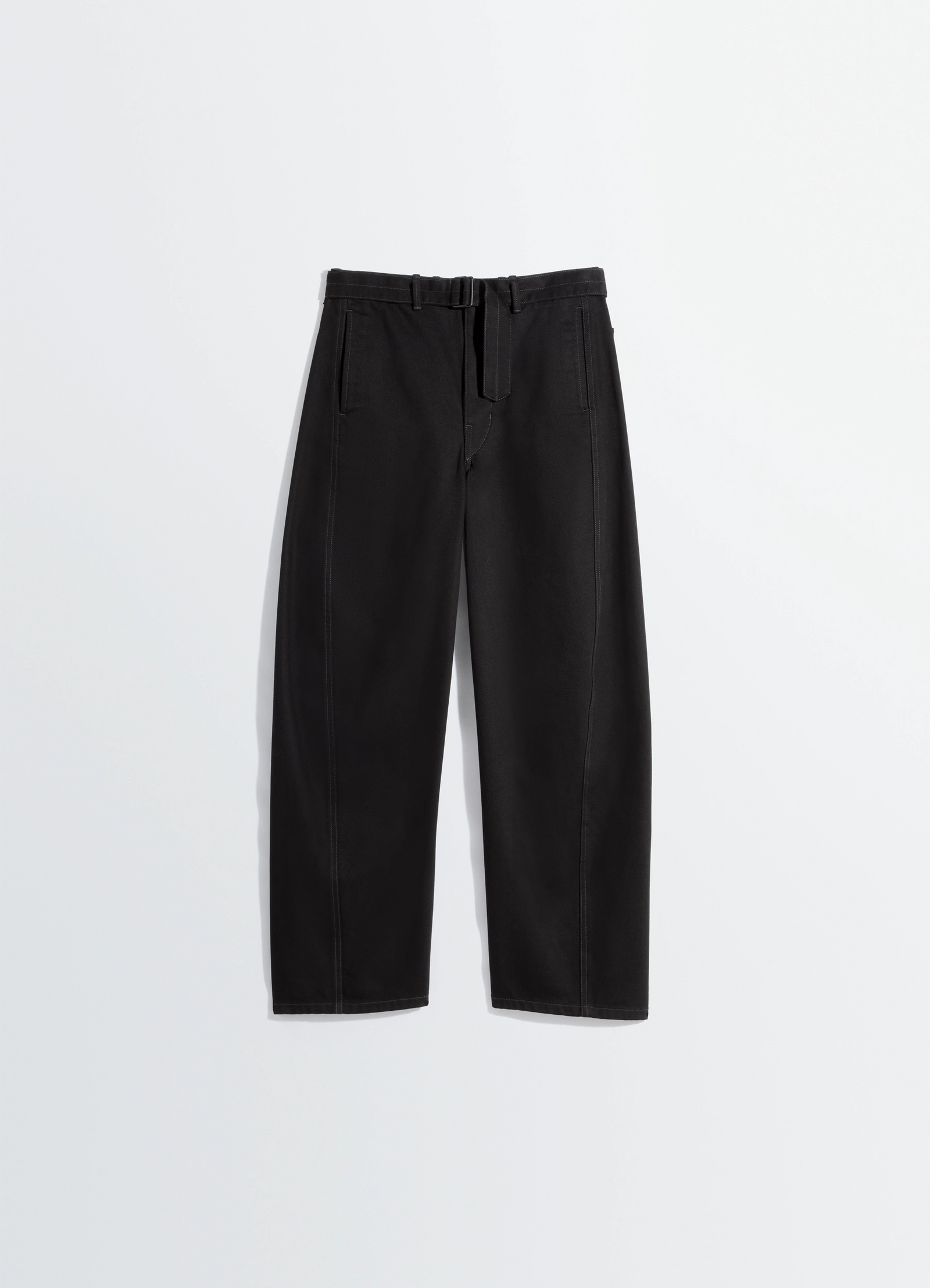 TWISTED BELTED PANTS IN DENIM - Black - Heavy Black Denim - Unisex TWISTED BELTED PANTS IN DENIM - Black - Heavy Black Denim - Unisex