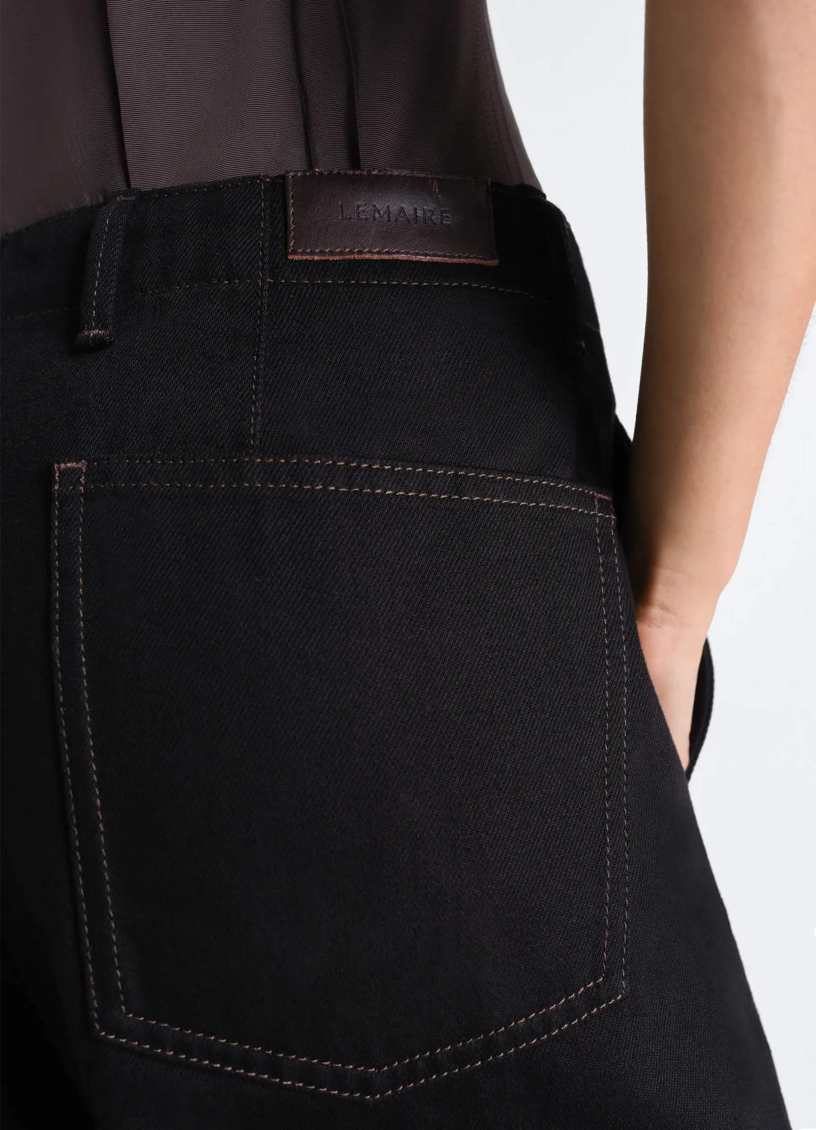 TWISTED BELTED PANTS IN DENIM - Black - Heavy Black Denim - Unisex TWISTED BELTED PANTS IN DENIM - Black - Heavy Black Denim - Unisex