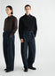 TWISTED BELTED PANTS IN DENIM