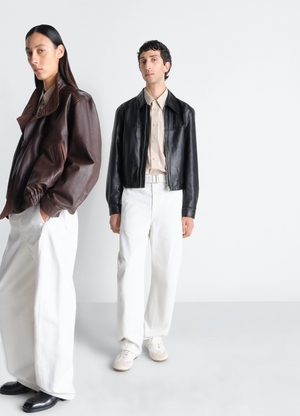 트위스트 벨트 데님 팬츠