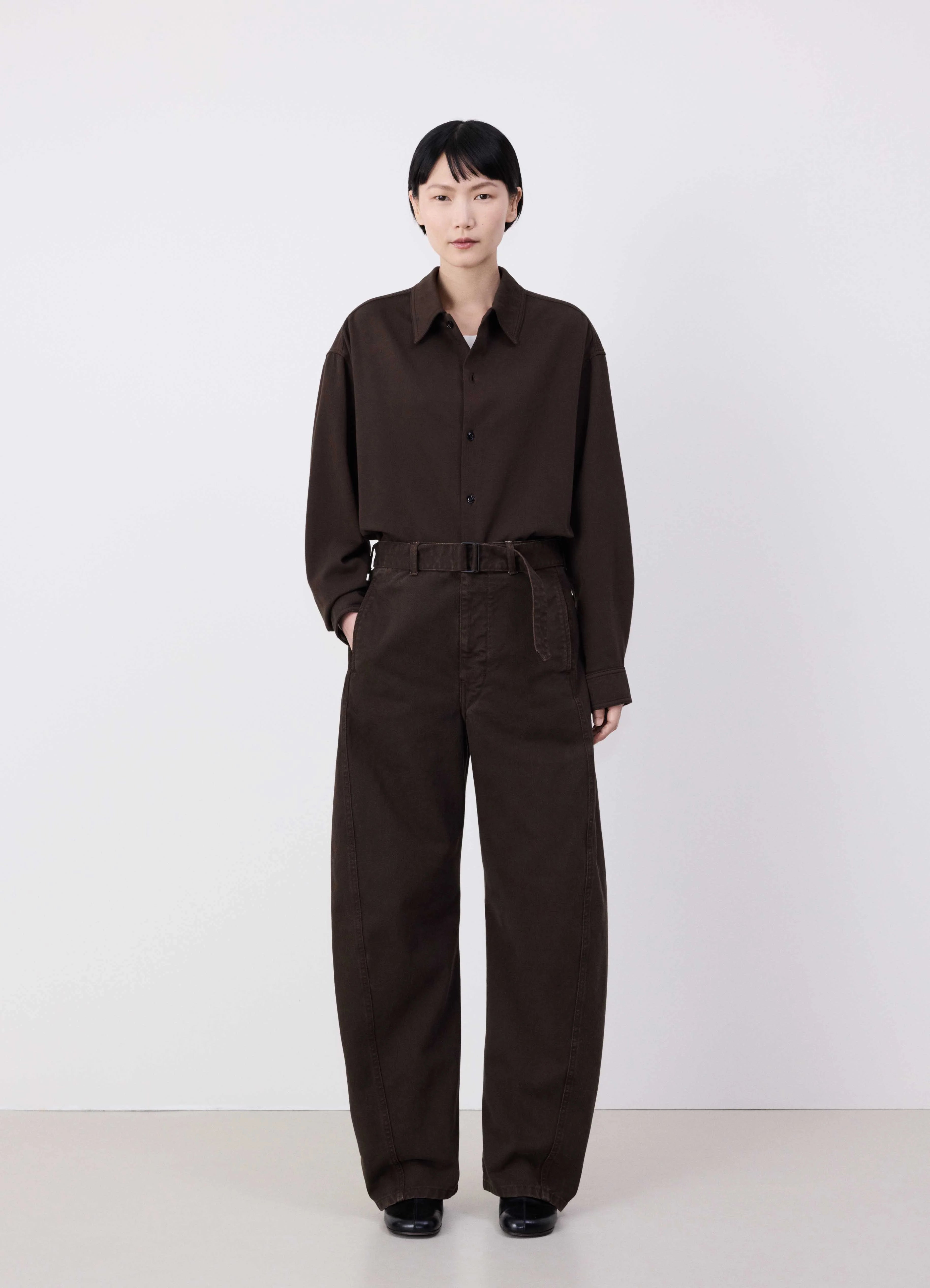 lemaire twisted belted pants espresso lemaire twisted belted pants espresso
