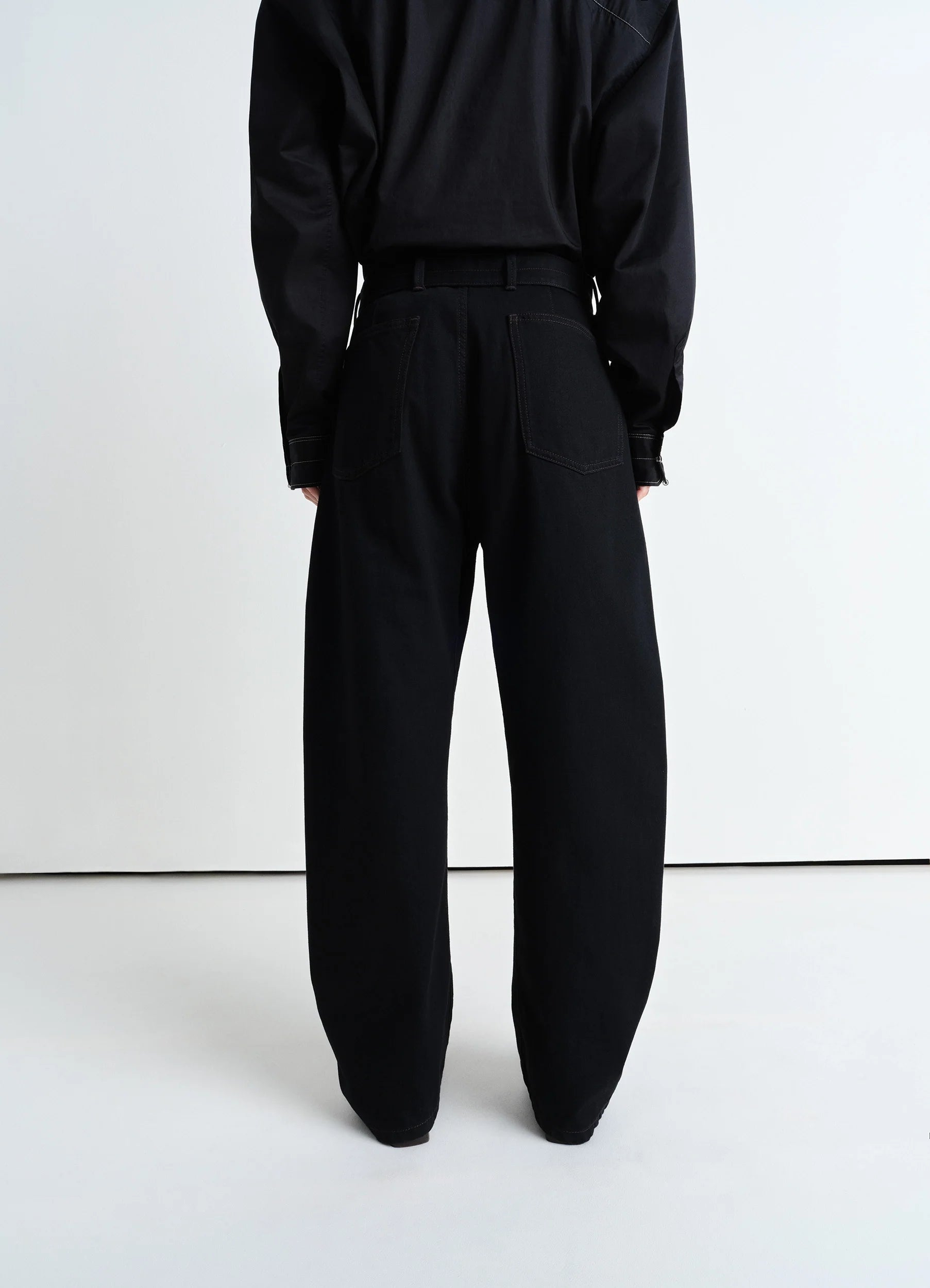 lemaire 21AW TWISTED BELTED PANTS blk 48 lemaire 21AW TWISTED BELTED PANTS blk 48