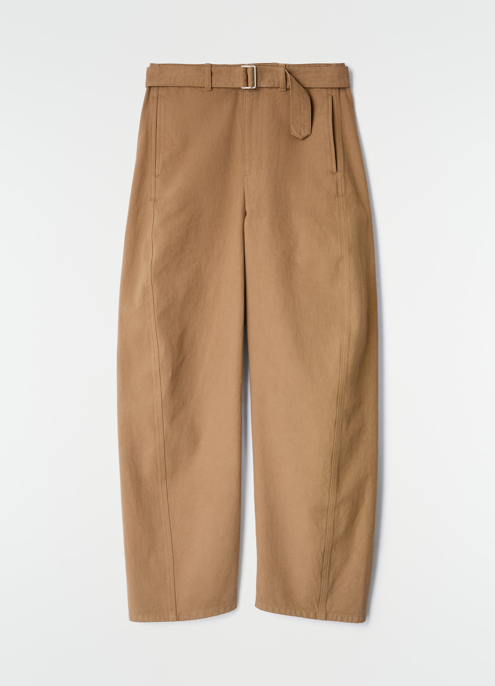 Pantalones twisted con cinturón de sarga quebrada gruesa teñida