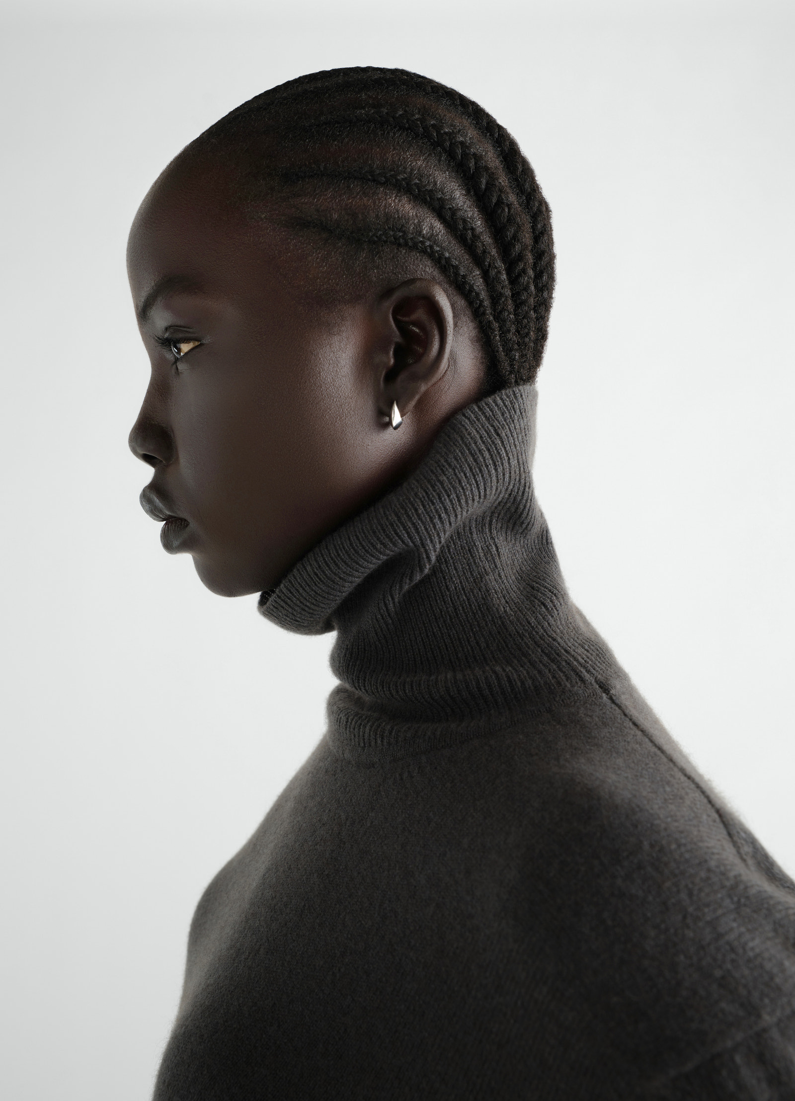 Stand-collar sweater in cashmere