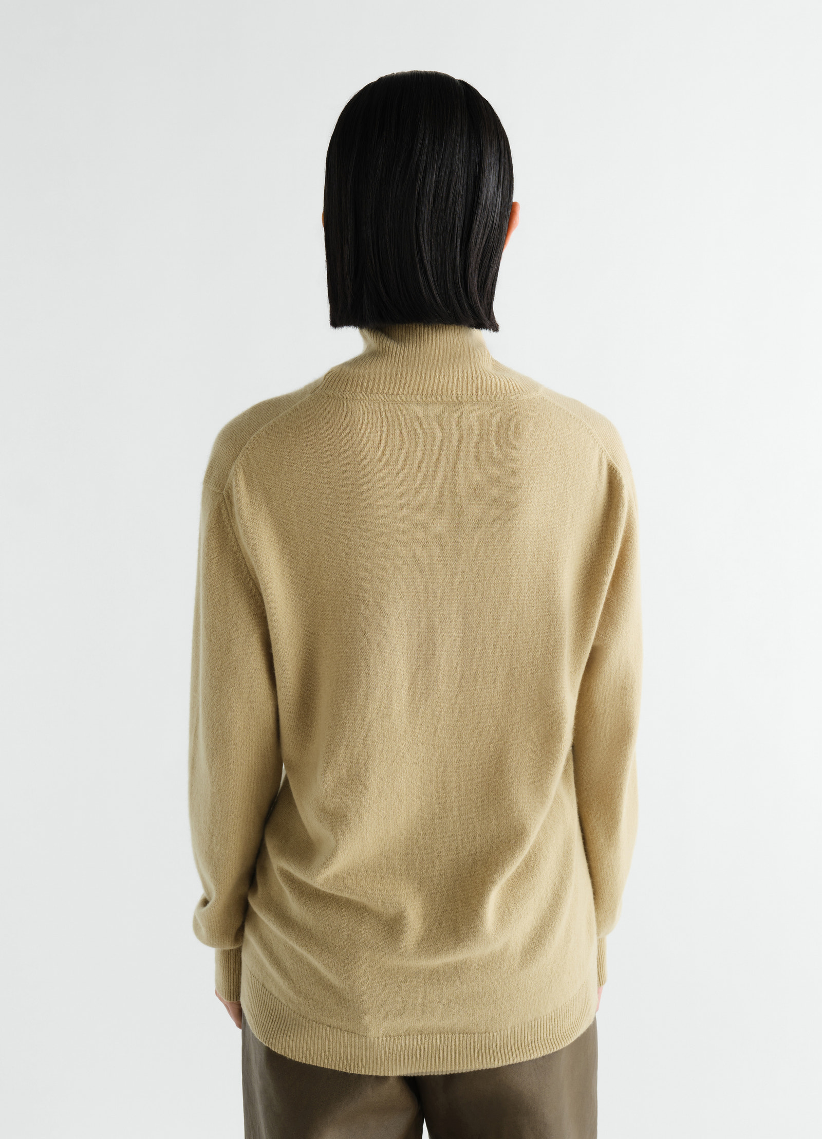 Jersey con cuello recto de cachemira