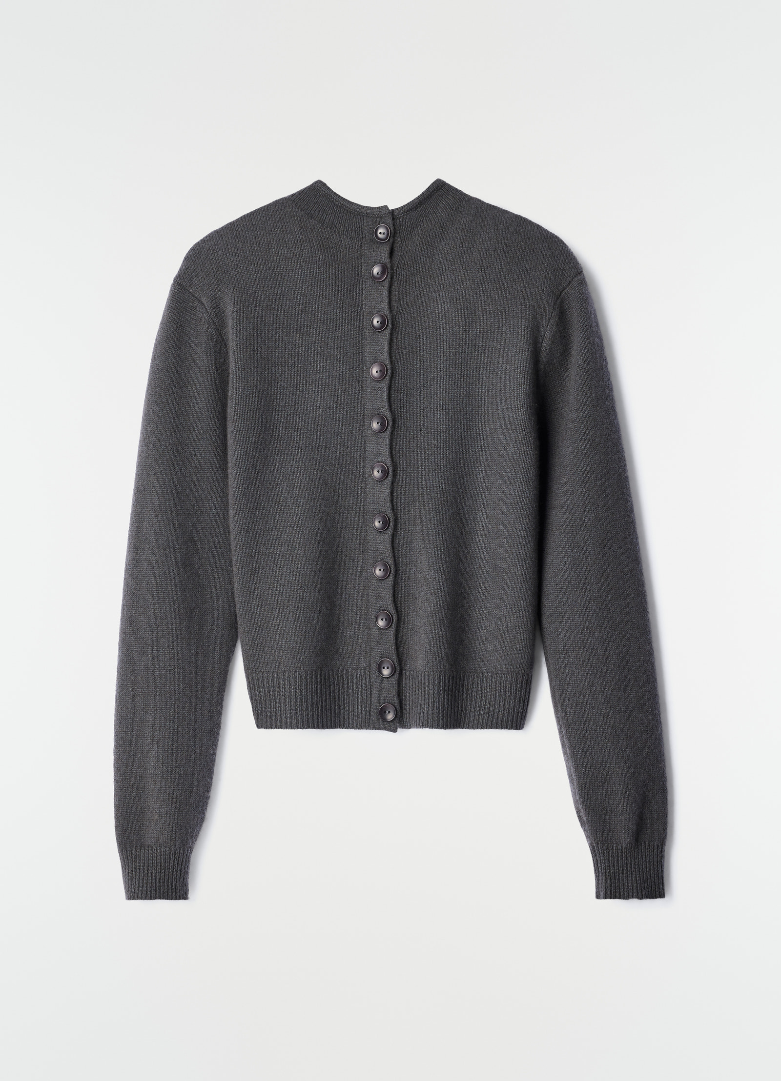 Reversible buttoned sweater in cashmere