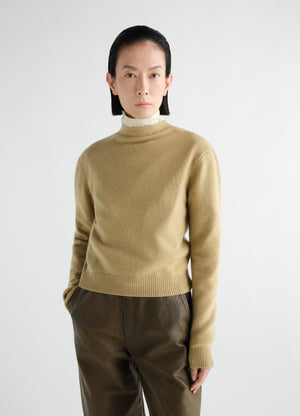 Stand-collar sweater in cashmere