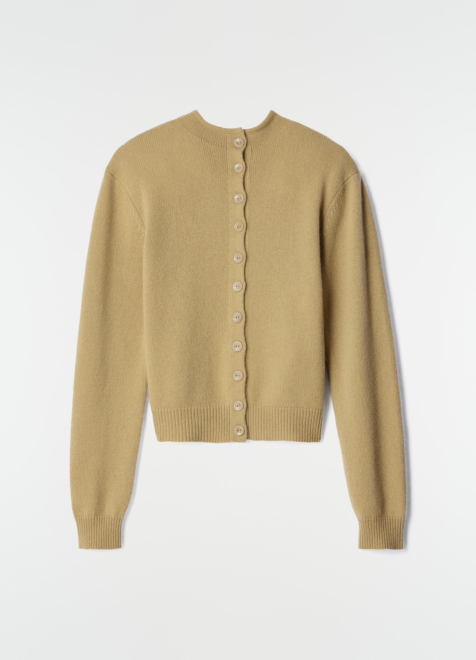 Reversible buttoned sweater in cashmere