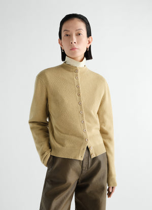 Reversible buttoned sweater in cashmere