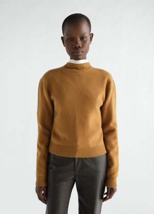 Reversible buttoned sweater in cashmere