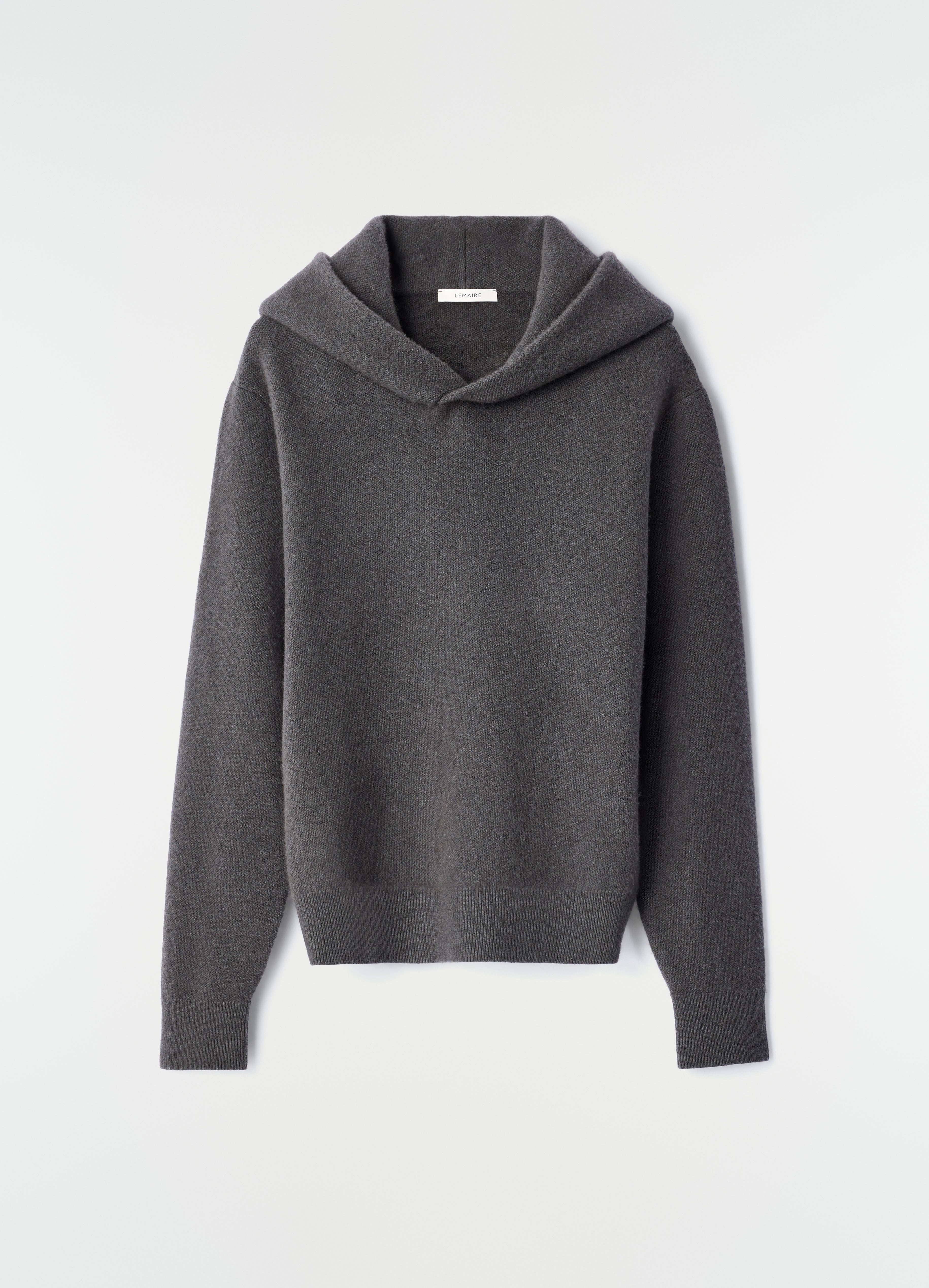 HOODED SWEATER IN CASHMERE - Stone - Cashmere - Men | LEMAIRE