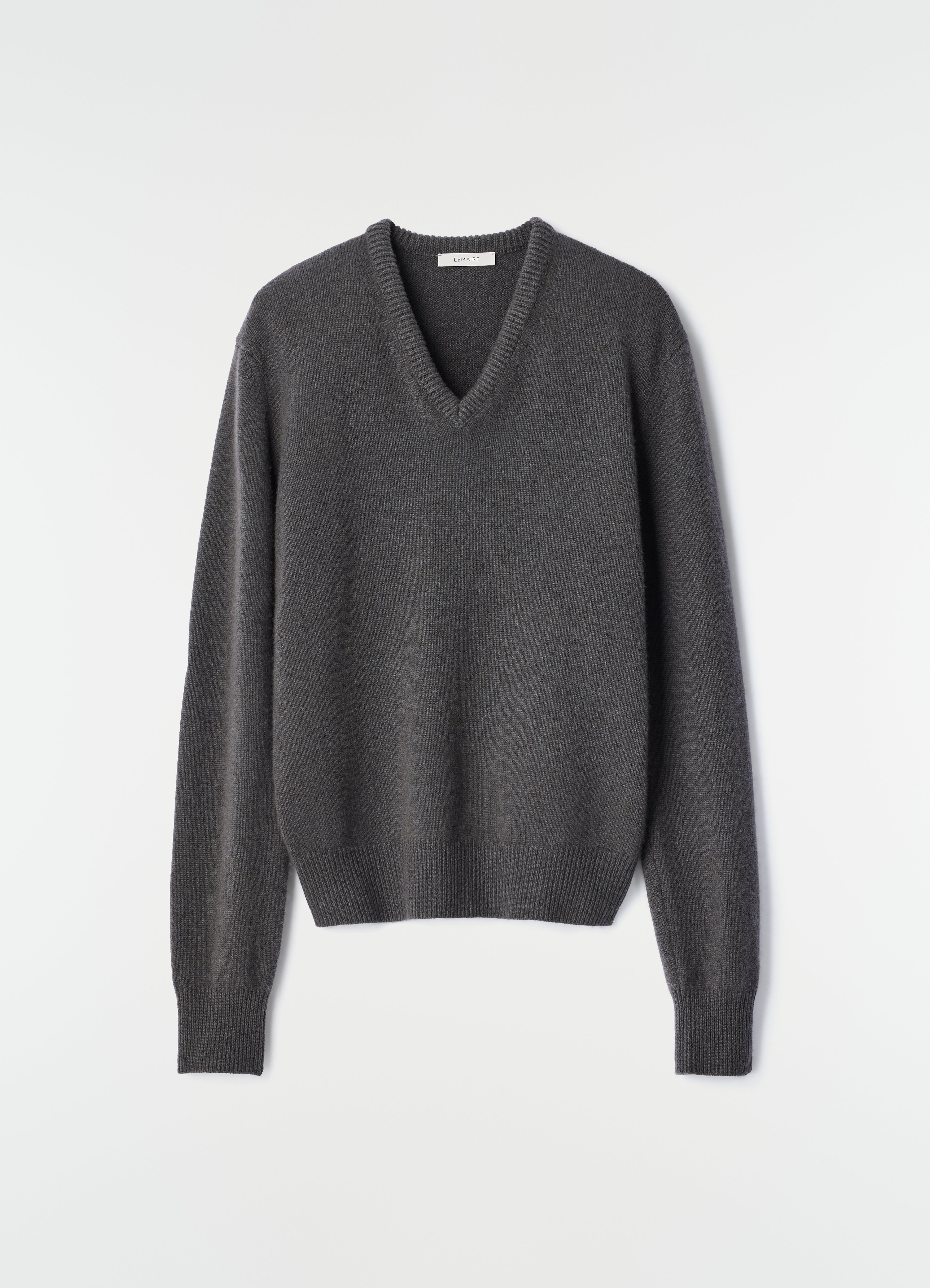 カシミヤのVネックセーター - Stone - Cashmere - ユニセックス | LEMAIRE