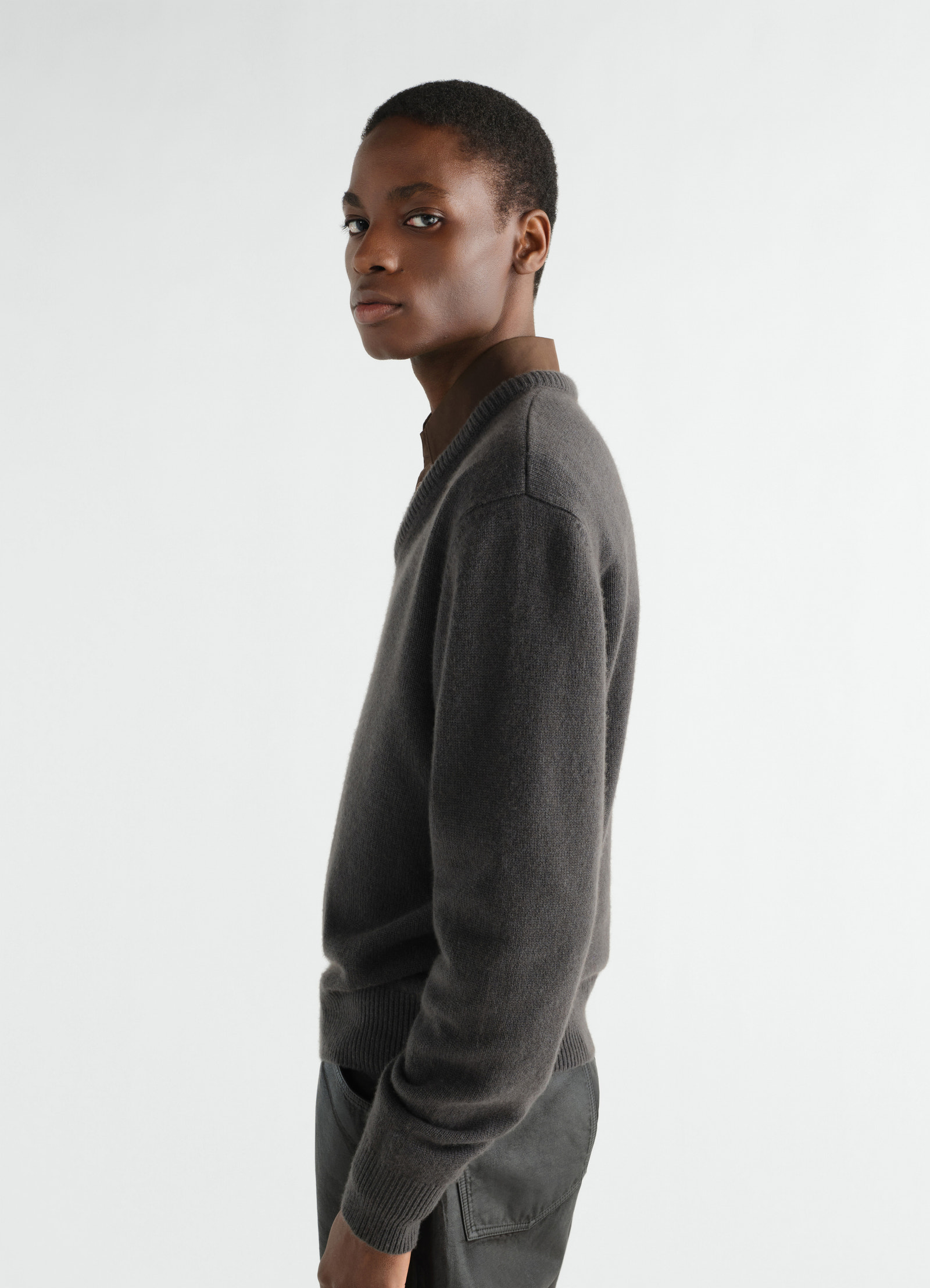 V-neck sweater in cashmere