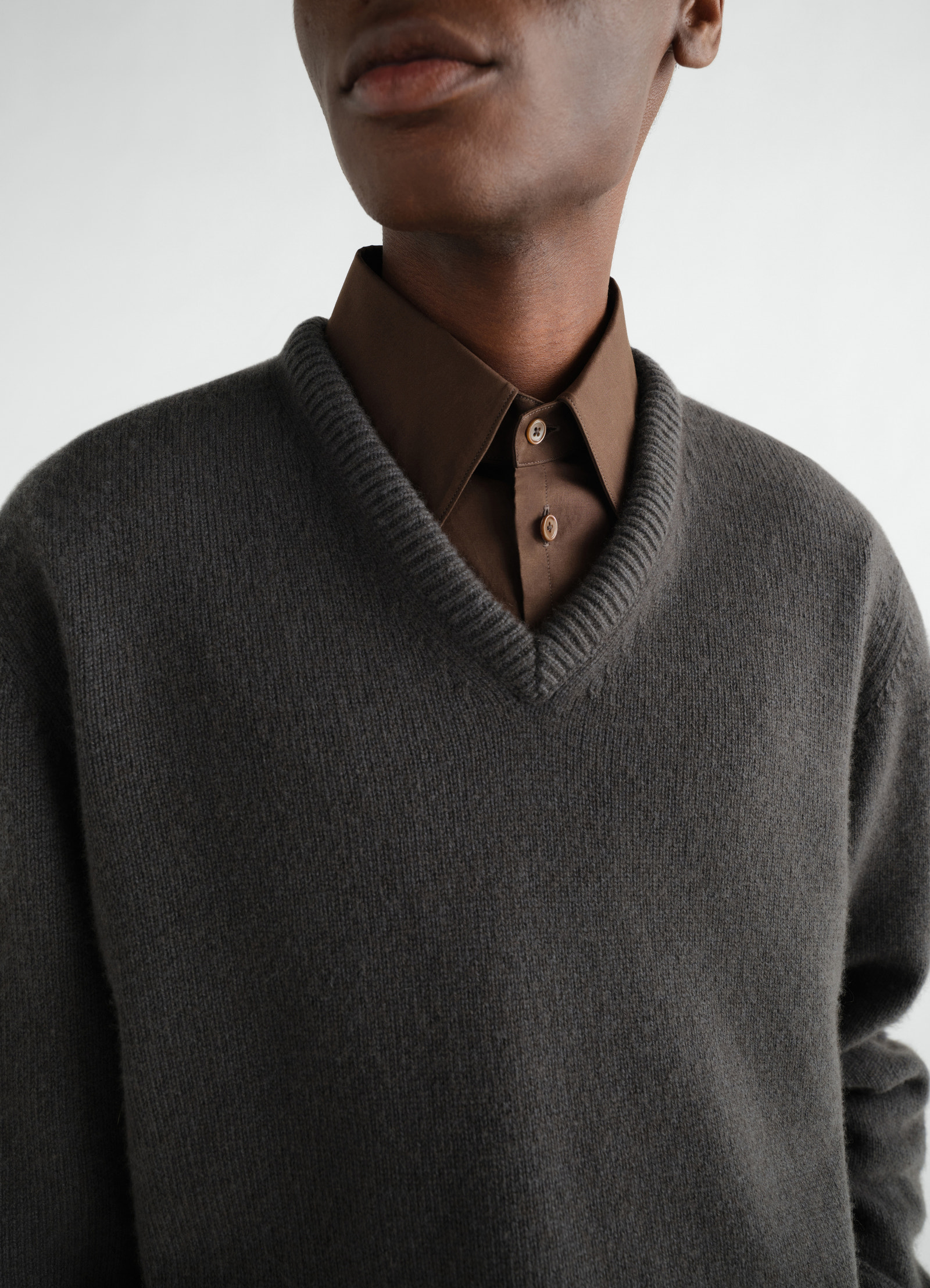 V-neck sweater in cashmere