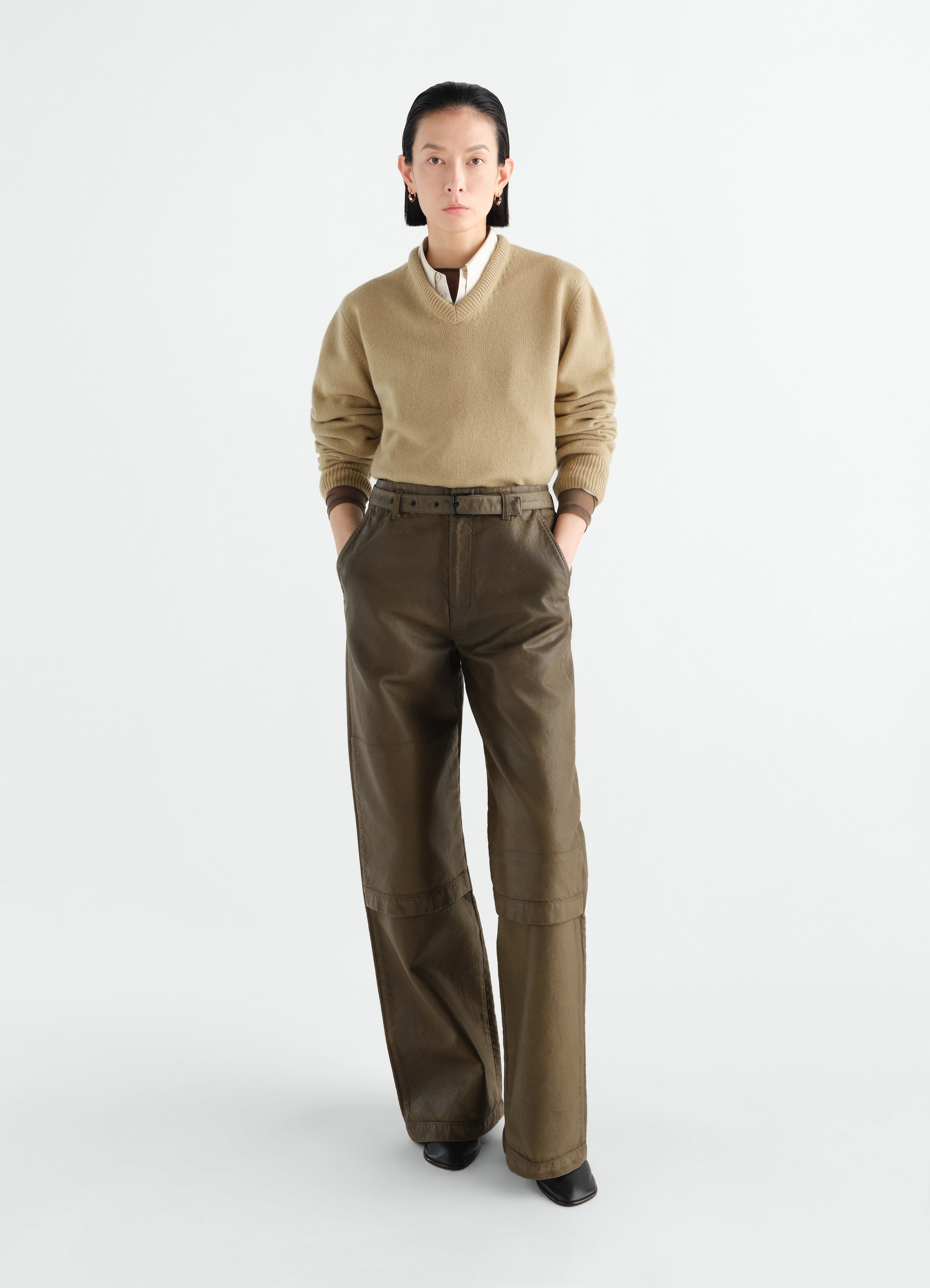 カシミヤのVネックセーター - Linden - カシミヤ - ユニセックス | LEMAIRE