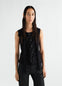 ASYMMETRICAL CARDIGAN IN MERINO WOOL BLEND
