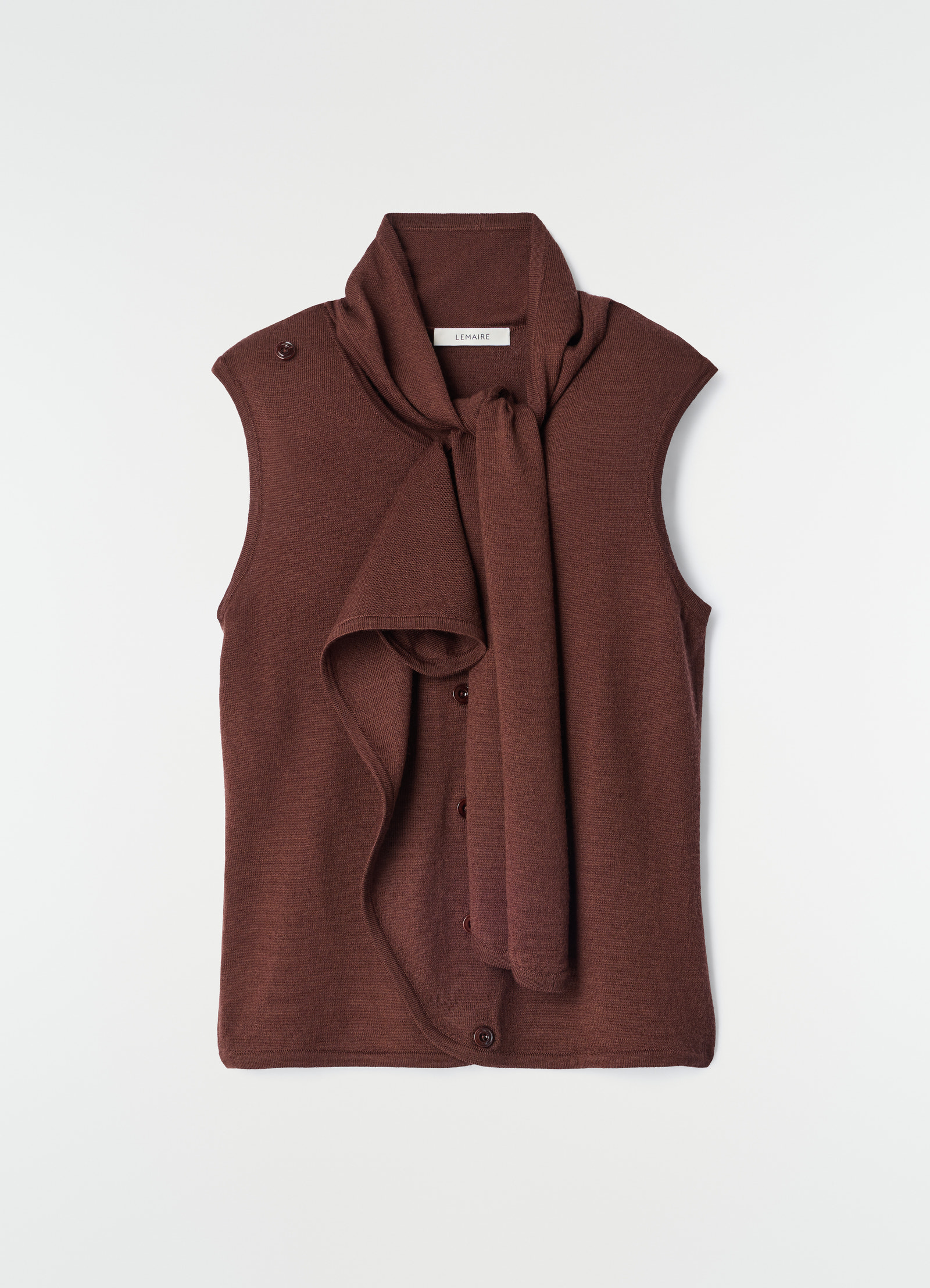 Asymmetrical cardigan in merino wool blend