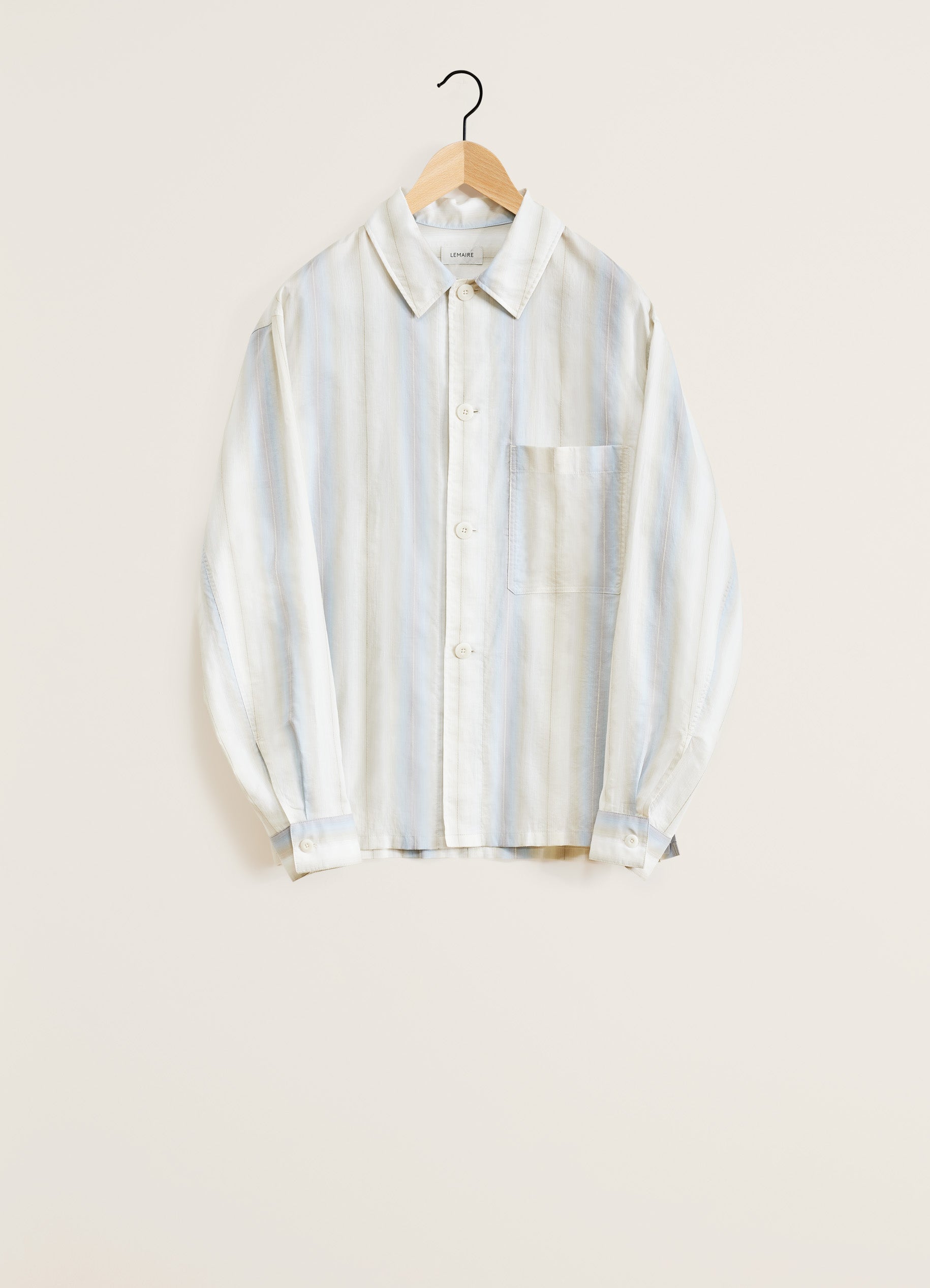 Pyjama Shirt in Powder Blue/Cloud Grey | LEMAIRE