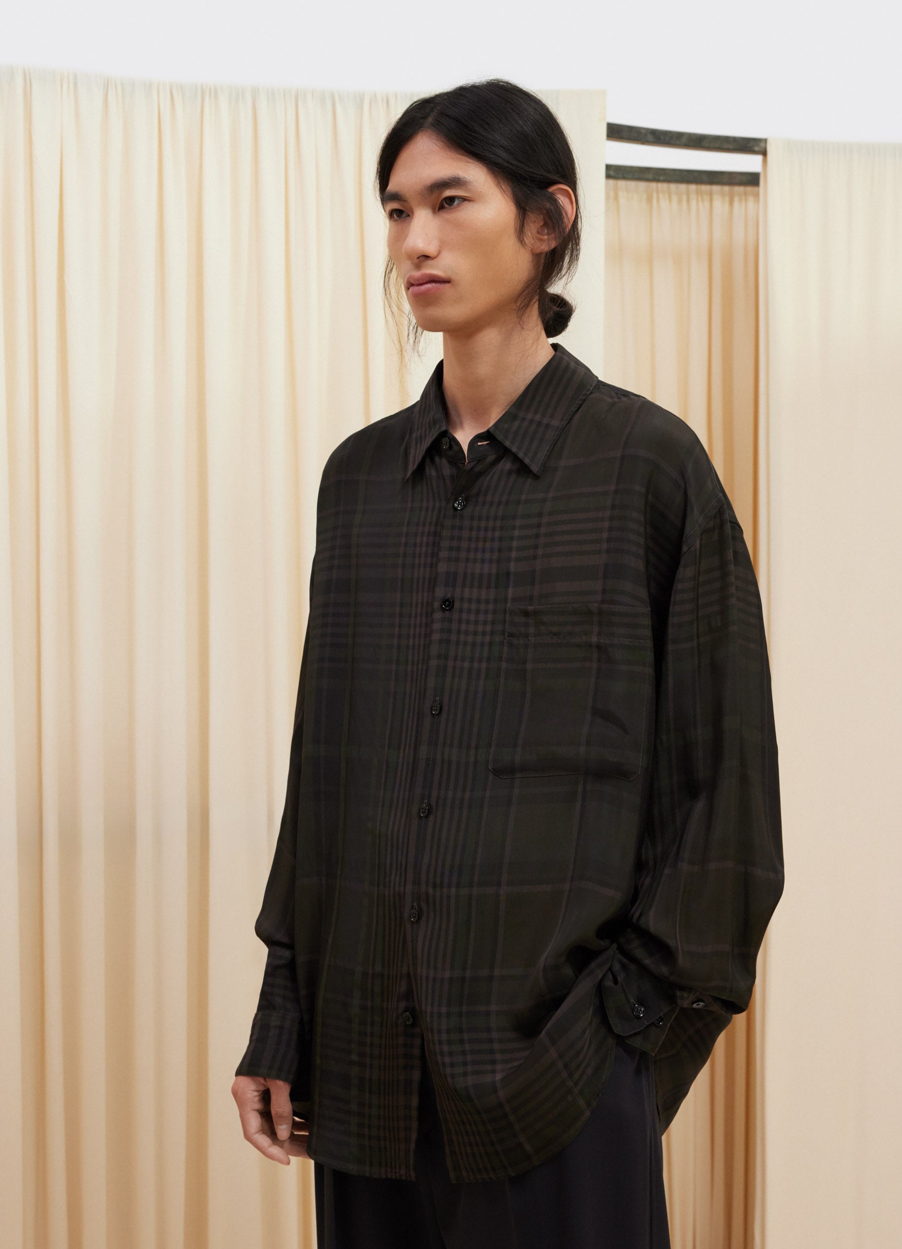 LEMAIRE ダークブラウン ボタンシャツ 48 LEMAIRE Workwear シャツジャケット | ブラウン | FARFETCH JP LEMAIRE