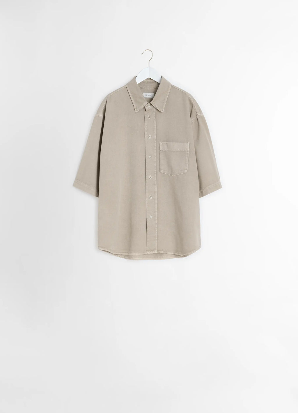 쇼트슬리브 데님 셔츠