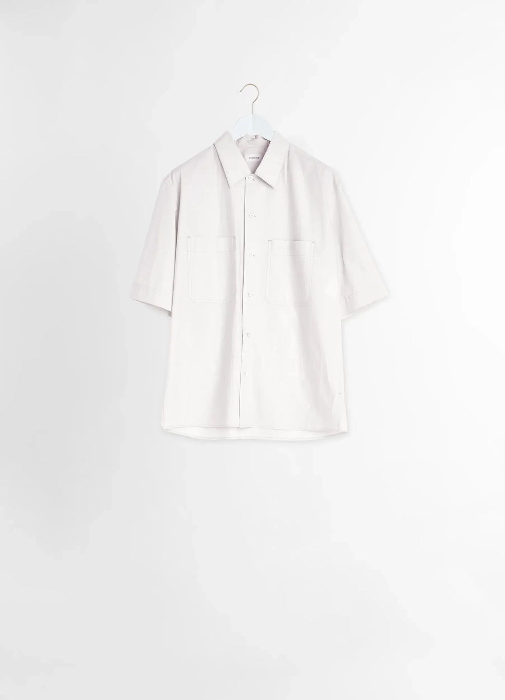Convertible Shirt in Lightweight Cotton Poplin, product shot, hanger shot chest pocket detail