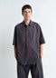 Convertible Shirt in Cotton Poplin, model shot, Front View Relaxed Short-Sleeved