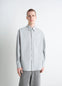 Lemaire Regular Shirt in Washed Cotton Silk, model shot, Front view Straight cut