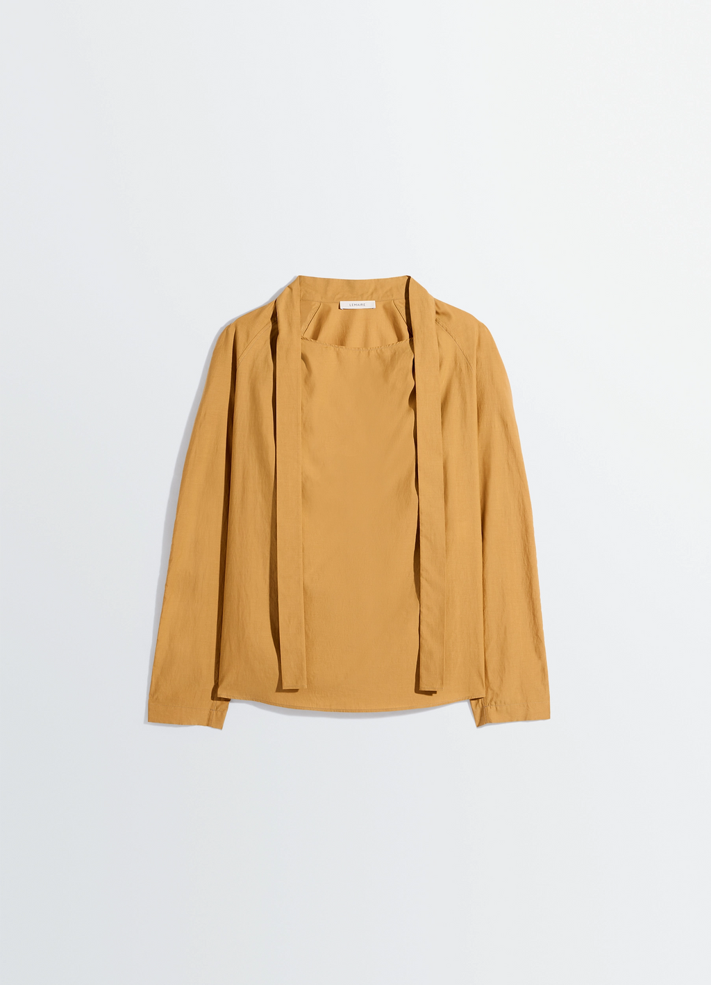 Ascot blouse in washed cotton silk