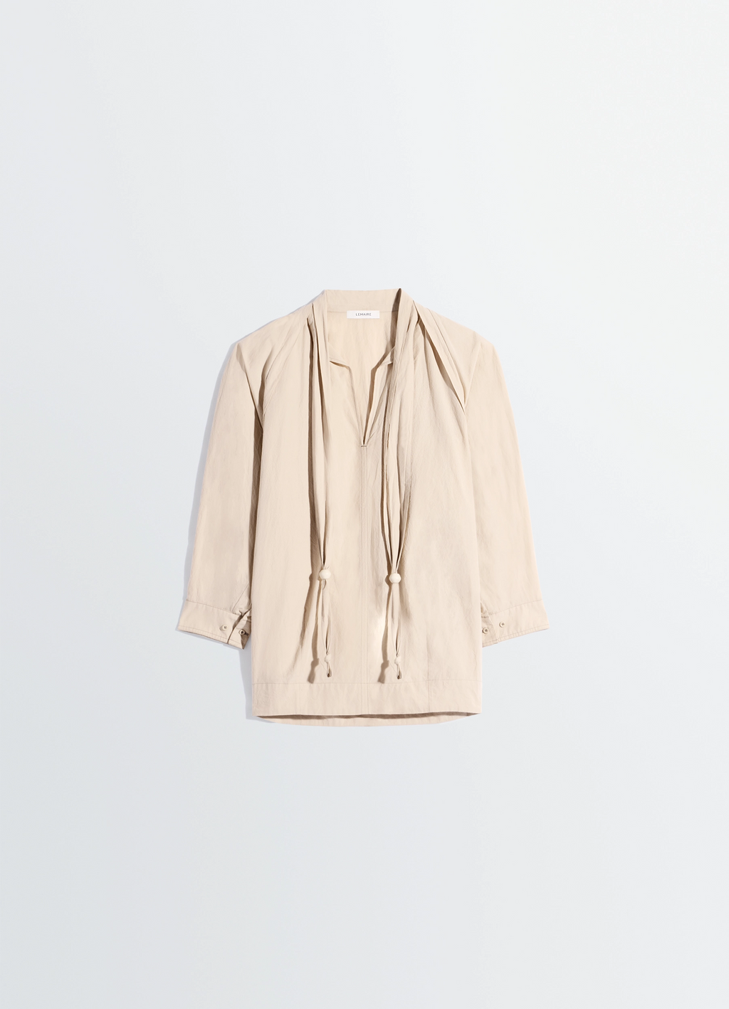 Blouse en crêpe de coton avec foulard