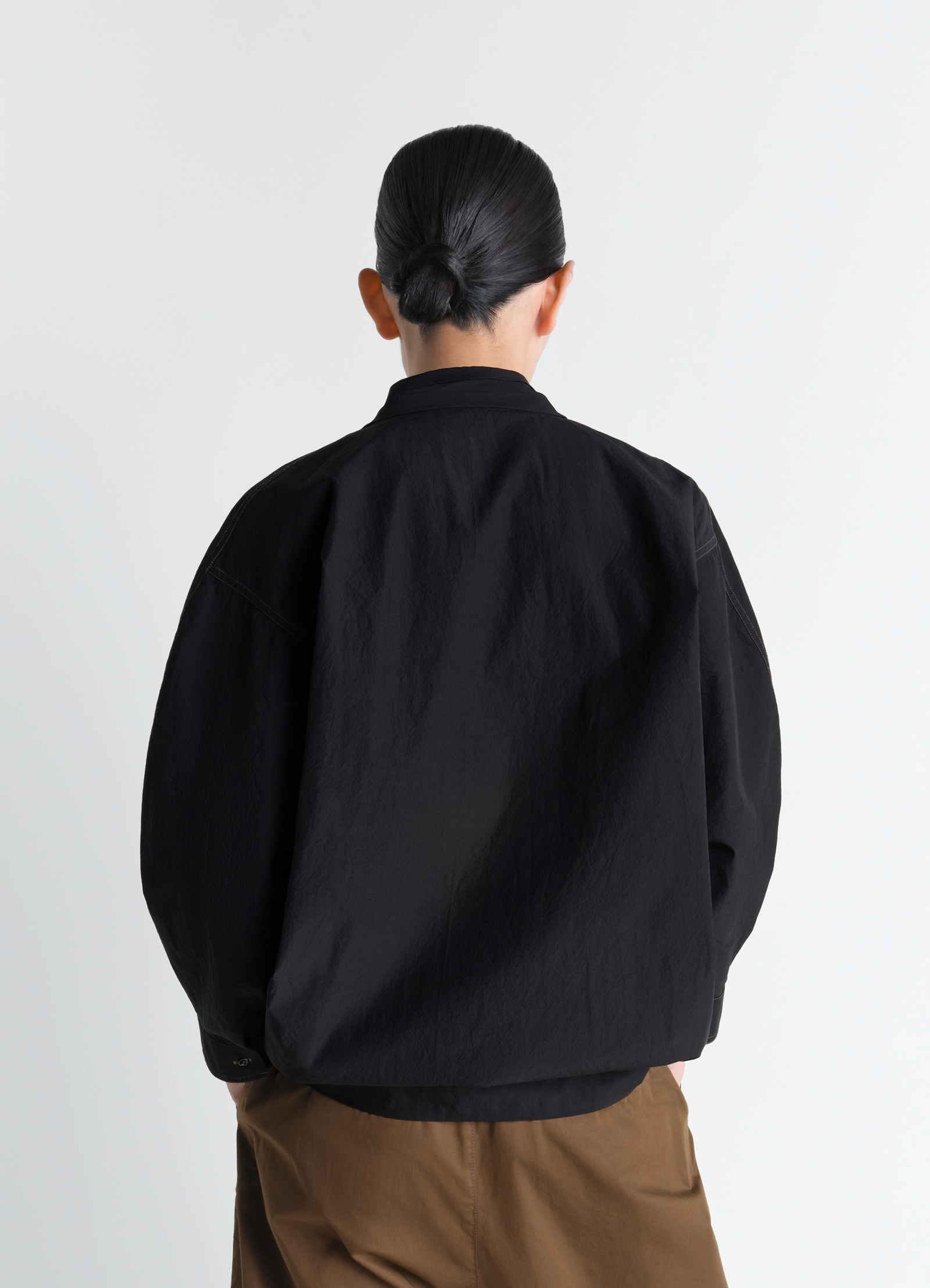 Blouse with scarf in crepe cotton