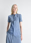 CHEMISE À MANCHES COURTES EN TWILL DE VISCOSE FROISSÉ