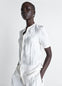CHEMISE À MANCHES COURTES EN TWILL DE VISCOSE FROISSÉ