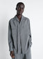 CONVERTIBLE COLLAR SHIRT IN DRY SILK