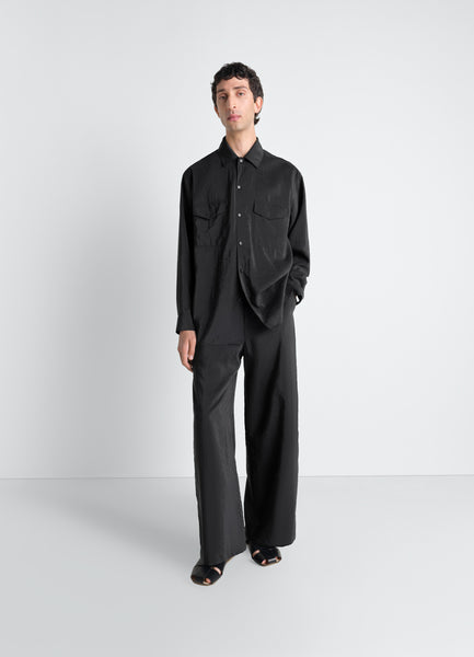 k様★roku ナイロンシルクシャツ 6（ロク）の「＜6(ROKU)＞NYLON SILK TIE SHIRT/シャツ（シャツ