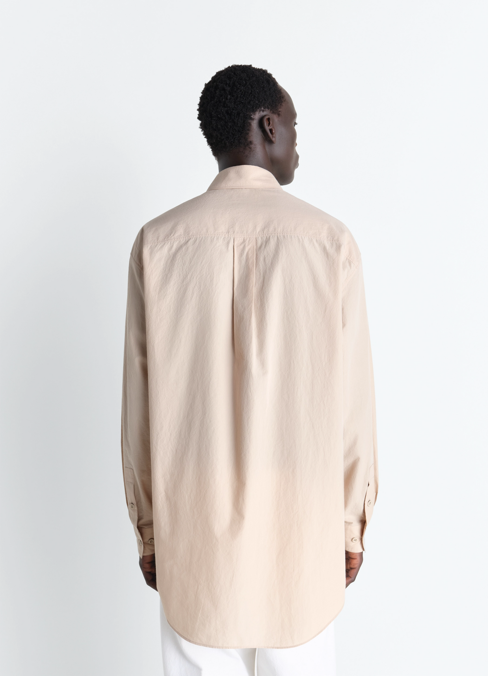 Two pocket shirt in crepe cotton