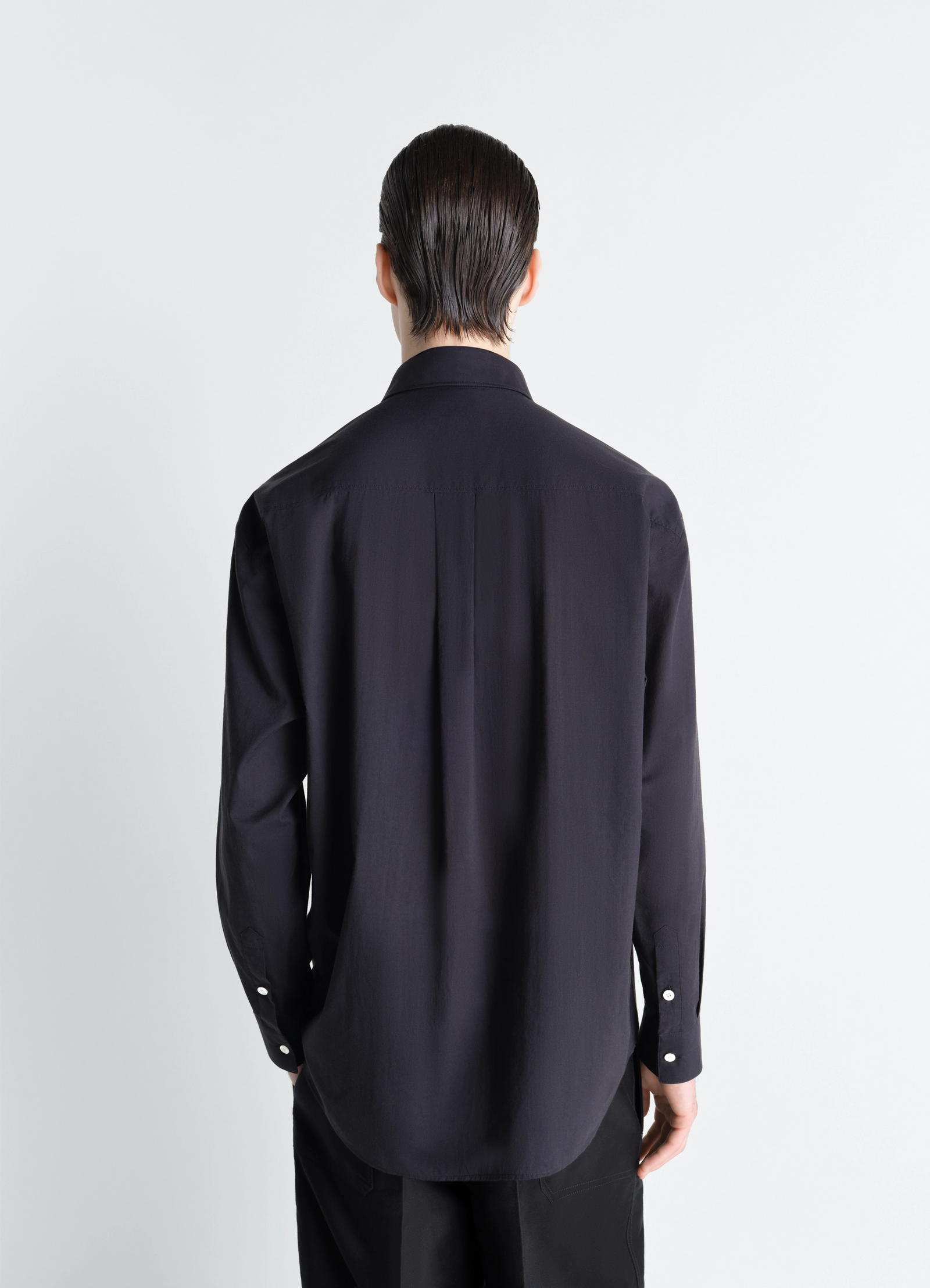 Soft shirt in washed cotton muslin