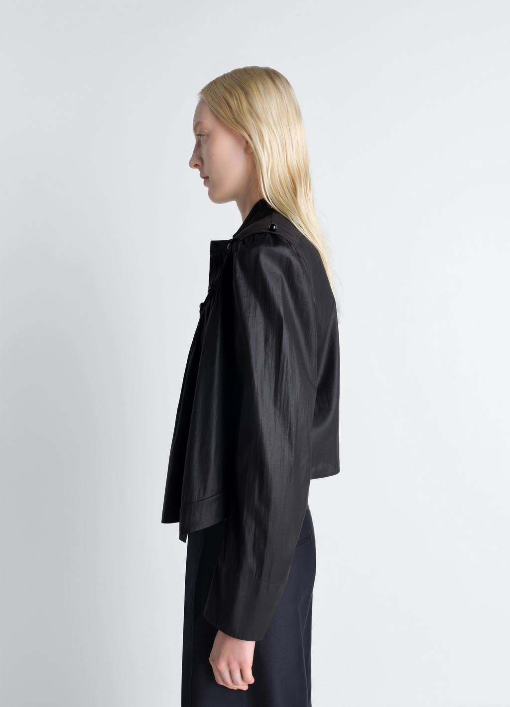 Blouse plissée en toile chintzée