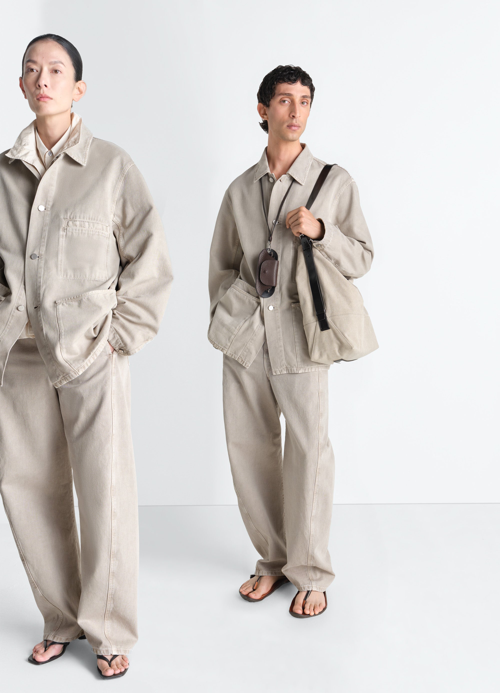 【lemaire】SMOCK TOP SILVER BIRCH TWISTED TOP IN DRY SILK - Brunette - Dry Silk - Women | LEMAIRE