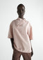 SOFT COLLAR TOP IN DRY SILK