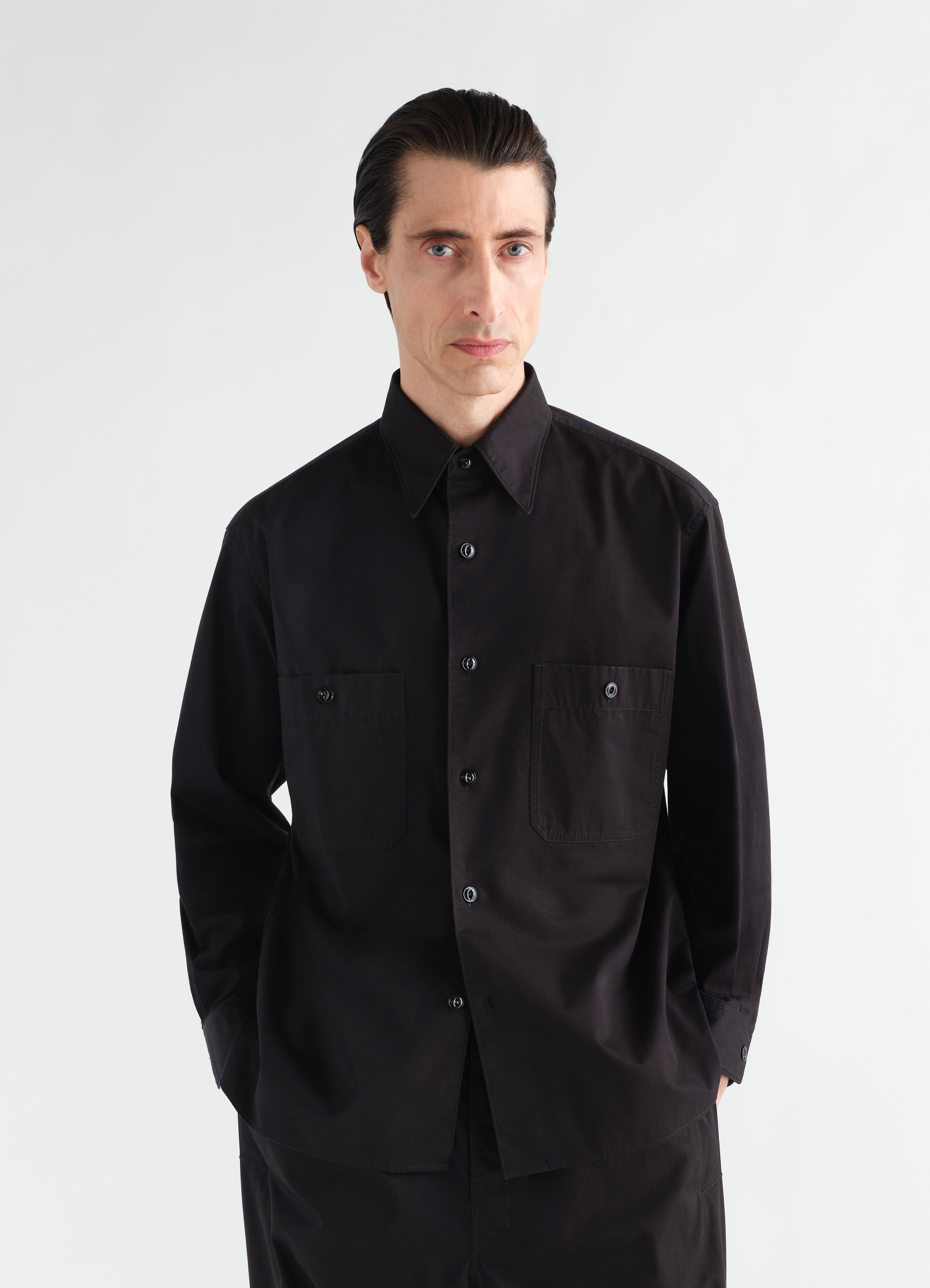TWO-POCKET SHIRT IN LIGHT COTTON TWILL